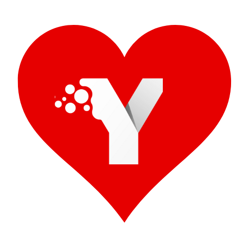 logo corazon dentro letra Y